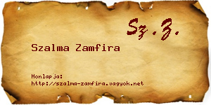 Szalma Zamfira névjegykártya